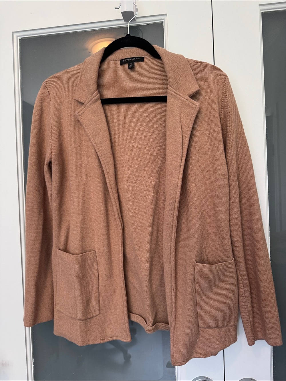 Banana Republic Camel Open-Front Knit Cardigan